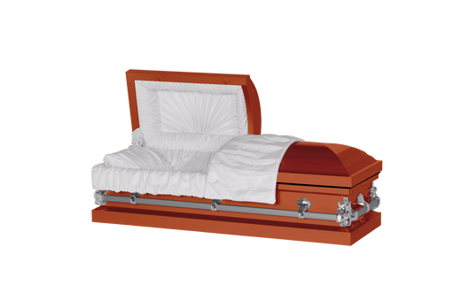 Steel Pet Casket - Orange-Pet Caskets-Titan Caskets-Afterlife Essentials