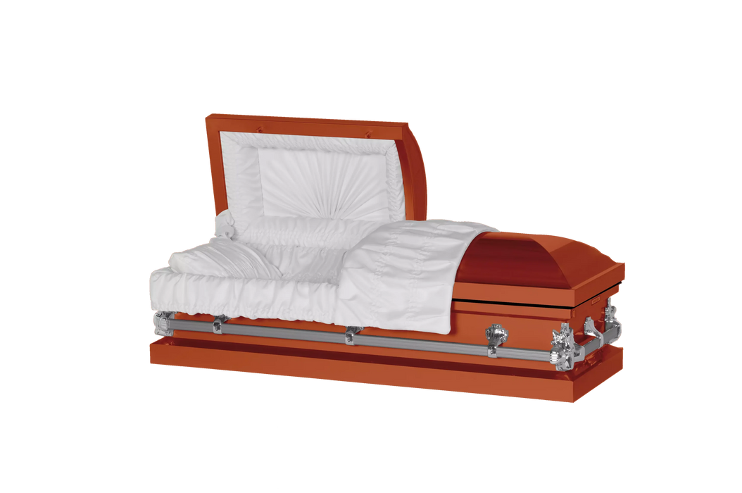 Steel Pet Casket - Orange-Pet Caskets-Titan Caskets-Afterlife Essentials