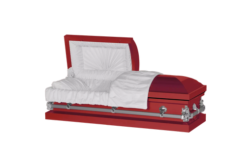 Steel Pet Casket - Red-Pet Caskets-Titan Caskets-Afterlife Essentials