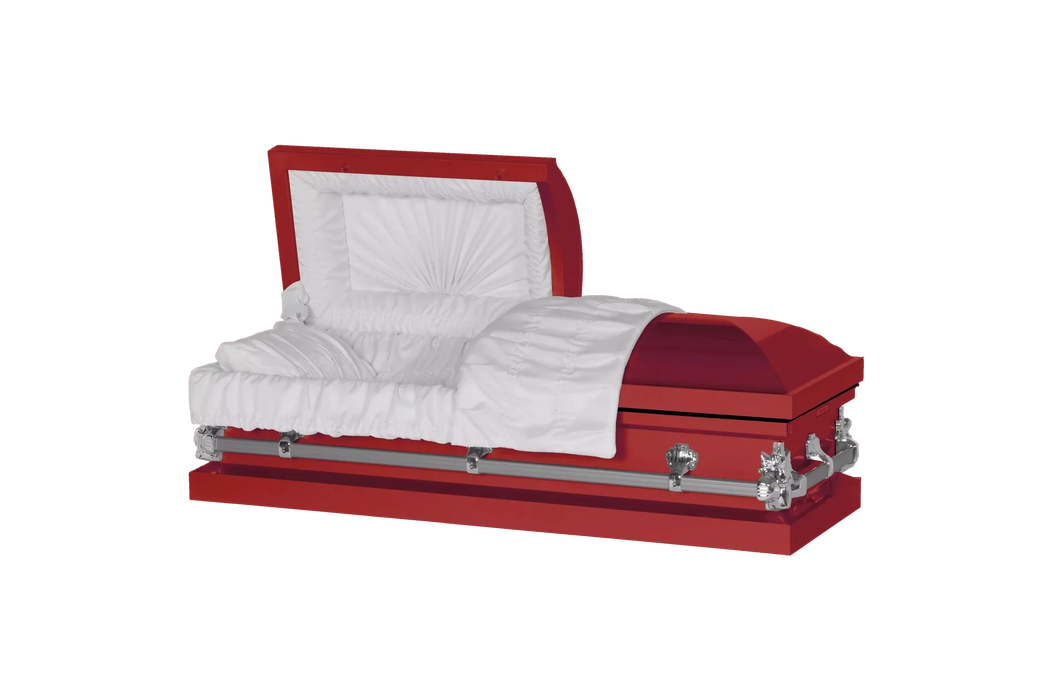 Steel Pet Casket - Red-Pet Caskets-Titan Caskets-Afterlife Essentials