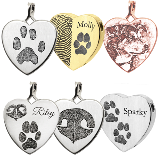 Pet Personalized Peaceful Heart Cremation Jewelry-Jewelry-New Memorials-Afterlife Essentials