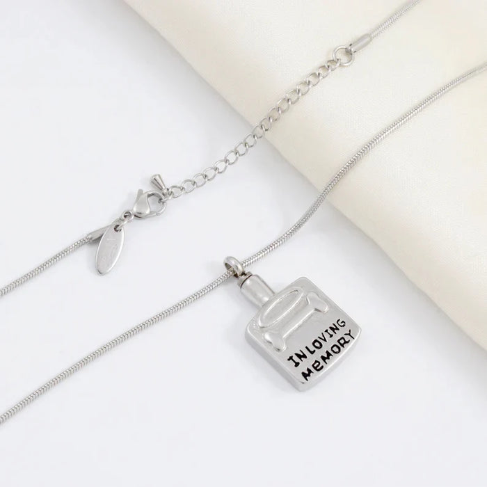 In Loving Memory Pet Memorial Necklace Cremation Jewelry-Jewelry-Anavia-Afterlife Essentials