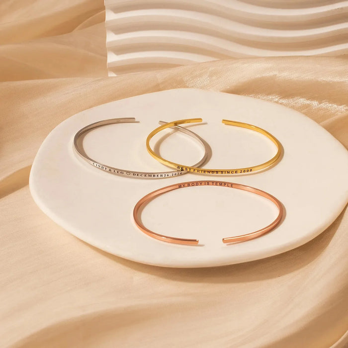 Sterling Silver Skinny Cuff Bracelet-Jewelry-Anavia-Afterlife Essentials