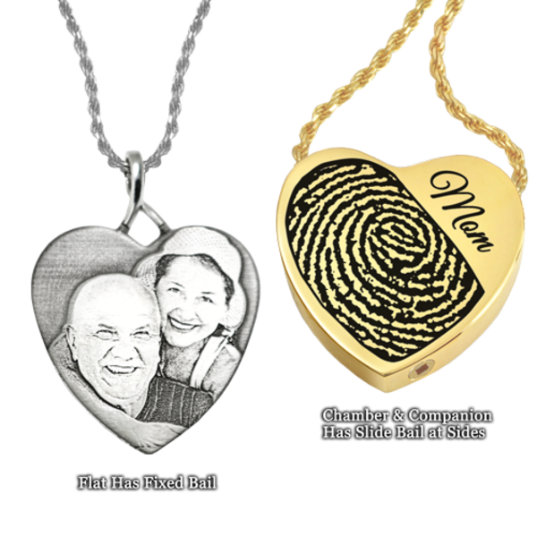 Heart Photo Pendant Cremation Jewelry-Jewelry-New Memorials-Afterlife Essentials
