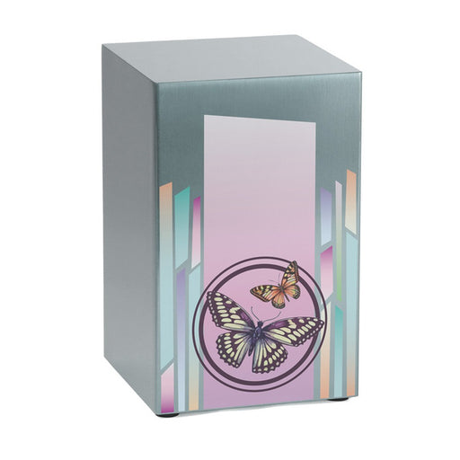 Life Canvas Butterflies Pewter, Full Size Cremation Urn-Cremation Urns-Terrybear-Afterlife Essentials