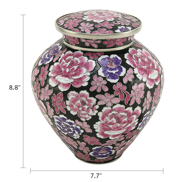 Filigree™ Cloisonné Floral Pink, Full Size Urn-Cremation Urns-Terrybear-Afterlife Essentials