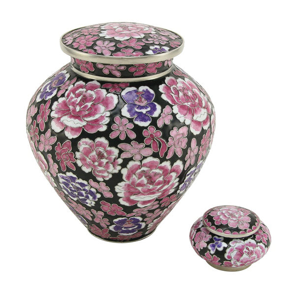 Filigree™ Cloisonné Floral Pink, Full Size Urn-Cremation Urns-Terrybear-Afterlife Essentials