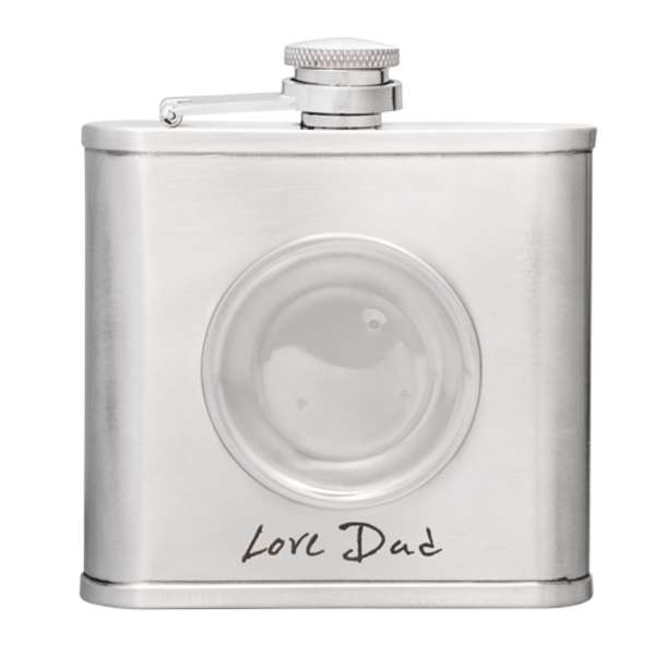 Personalized Flask + Collapsible Shot Glass-Accessories-New Memorials-Afterlife Essentials