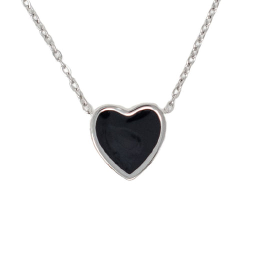 Devotion Heart, Onyx/Stainless Steel Cremation Jewelry-Jewelry-Urns of Distinction-Afterlife Essentials