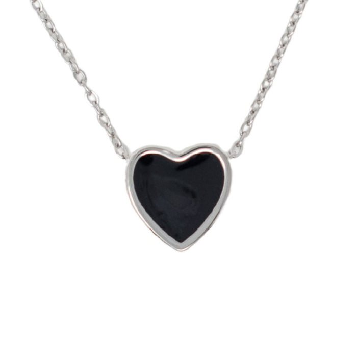 Devotion Heart, Onyx/Stainless Steel Cremation Jewelry-Jewelry-Urns of Distinction-Afterlife Essentials