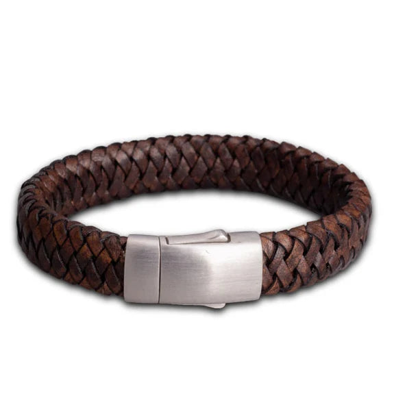 Embrace Remembrance Leather Cremation Bracelet-Jewelry-The Living Urn-Dark Brown Leather-Afterlife Essentials