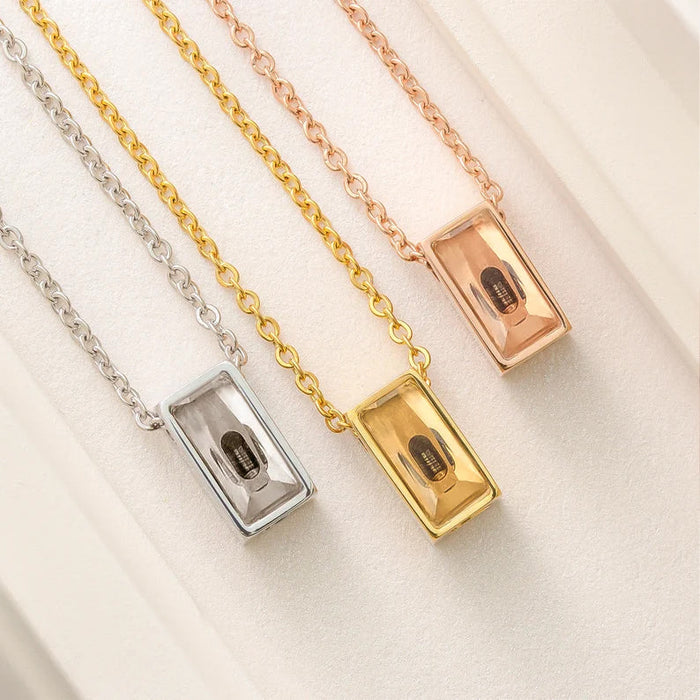 See You Cube Memorial Necklace Cremation Jewelry-Jewelry-Anavia-Afterlife Essentials