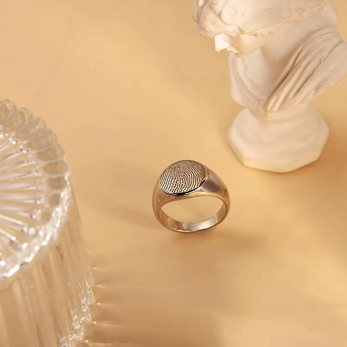 Fingerprint Signet Memorial Ring-Jewelry-Anavia-Afterlife Essentials