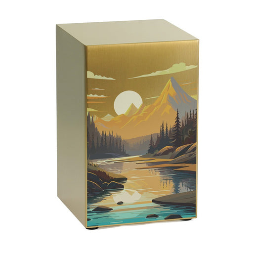 Life Canvas Mountain Landscape Bronze, Full Size Urn Cremation-Cremation Urns-Terrybear-Afterlife Essentials