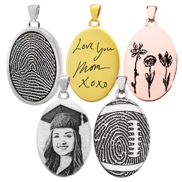 Personalized Standard Oval Cremation Jewelry