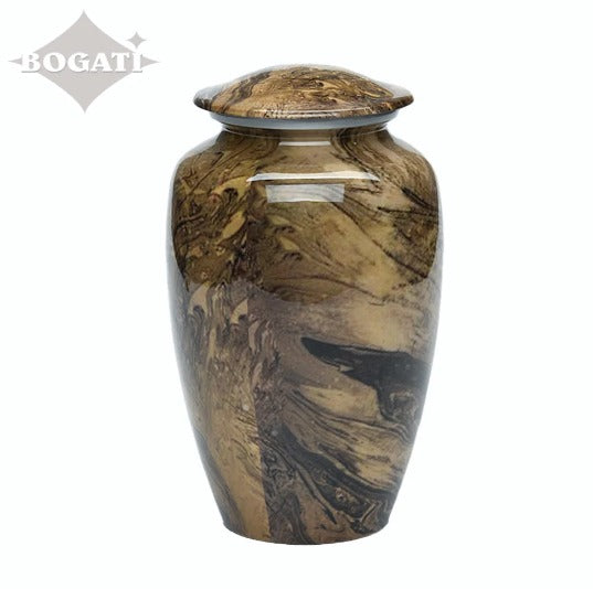 Classic Alloy Urn- Camo Swirl-Adult Size-Cremation Urns-Bogati-Afterlife Essentials