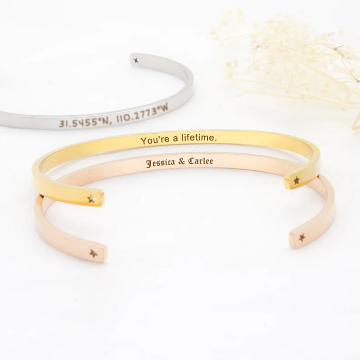 Custom Cuff Bangle Bracelet-Jewelry-Anavia-Afterlife Essentials