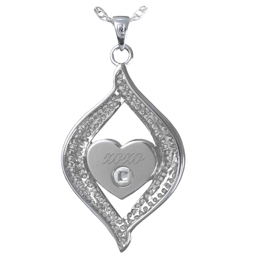 Teardrop Ribbon Heart Cremation Jewelry-Jewelry-New Memorials-Afterlife Essentials