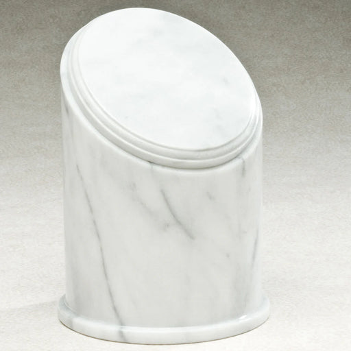 Crown Series White Marble 230 cu in Cremation Urn-Cremation Urns-Infinity Urns-Afterlife Essentials