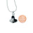 Crystal Black Butterfly Heart Memorial Necklace Cremation Jewelry-Jewelry-Anavia-Afterlife Essentials