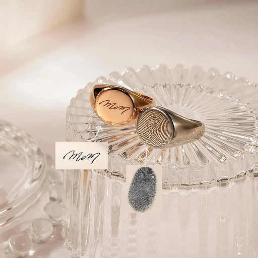Fingerprint Signet Memorial Ring-Jewelry-Anavia-Afterlife Essentials