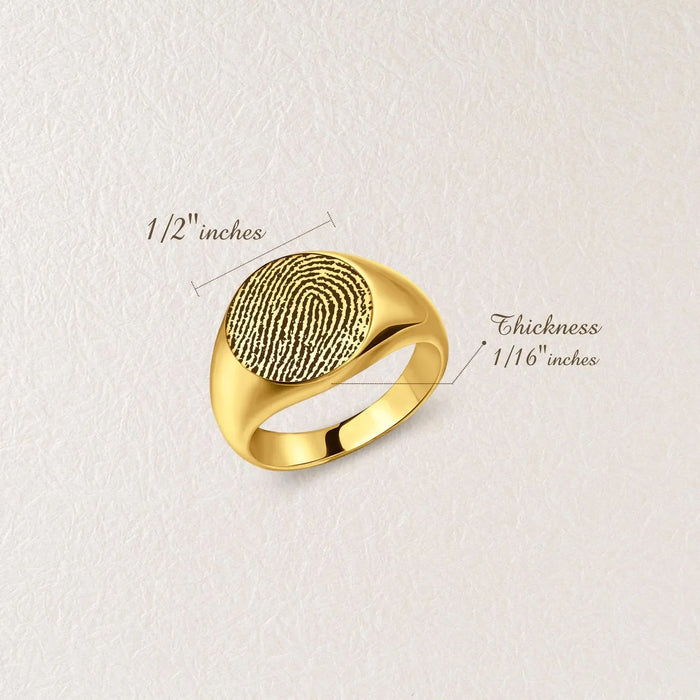 Fingerprint Signet Memorial Ring-Jewelry-Anavia-Afterlife Essentials
