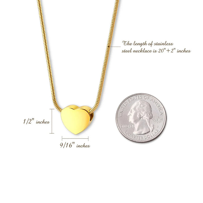 Mini Heart Fingerprint Memorial Necklace Cremation Jewelry-Jewelry-Anavia-Afterlife Essentials