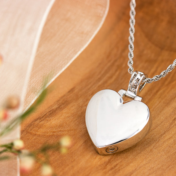 Filigree Bail Heart Pendant Cremation Jewelry-Jewelry-New Memorials-Afterlife Essentials