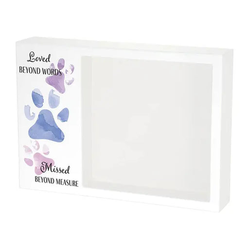 Shadowbox Pet Urn Loved Beyond Purple-Cremation Urns-Terrybear-Afterlife Essentials