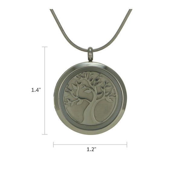 Round Pendant Companion Tree Necklace Cremation Jewelry-Jewelry-Terrybear-Afterlife Essentials