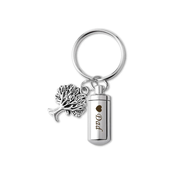 Tree of Life Charm Polish Cylinder Memorial Key Chain-Jewelry-Anavia-Afterlife Essentials