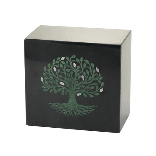 Monumental Memorials Tree of Life Green Black Cremation Urn-Cremation Urns-Terrybear-Afterlife Essentials