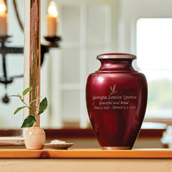 Camden Garnet, Extra Large Cremation Urn-Cremation Urns-Terrybear-Afterlife Essentials