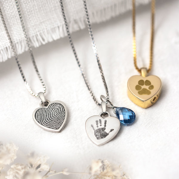 Personalized Petite Heart Cremation Jewelry-Jewelry-New Memorials-Afterlife Essentials