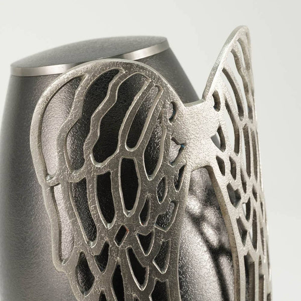 Arabella Wings Textured Slate/Pewter, Full Size Cremation Urn-Cremation Urns-Terrybear-Afterlife Essentials