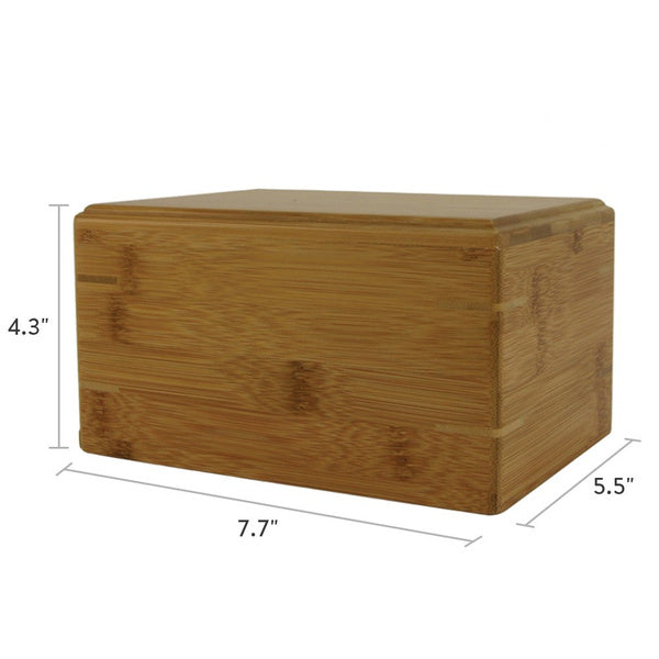 Bamboo Box Small Cremation Urn-Cremation Urns-Terrybear-Afterlife Essentials