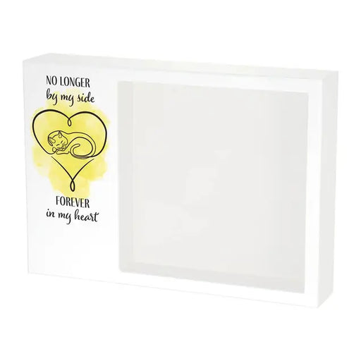 Shadowbox Pet Urn Forever Cat Yellow-Cremation Urns-Terrybear-Afterlife Essentials