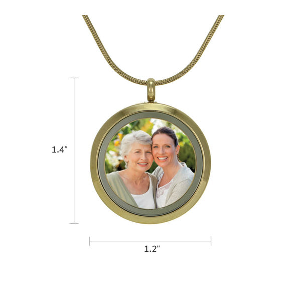 Round Pendant Photo Necklace Cremation Jewelry-Jewelry-Terrybear-Afterlife Essentials