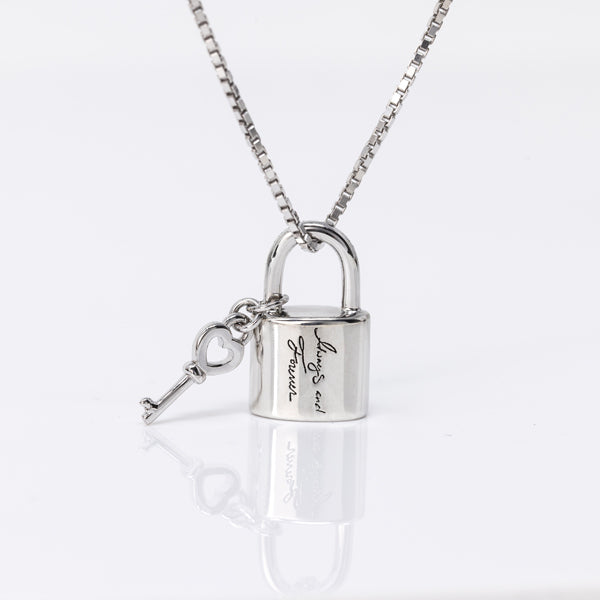 Lock and Key Pendant Cremation Jewelry-Jewelry-New Memorials-Afterlife Essentials