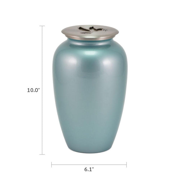 Cascade Scatter™ Classic Dove Blue Frost Full Size Cremation Urn-Cremation Urns-Terrybear-Afterlife Essentials