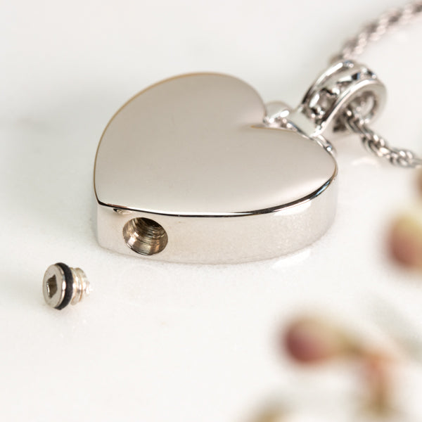 Filigree Bail Heart Pendant Cremation Jewelry-Jewelry-New Memorials-Afterlife Essentials