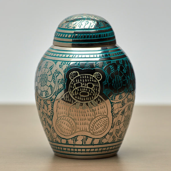 Teddy Bear Small/Infant Cremation Urn - Blue-Cremation Urns-Terrybear-Afterlife Essentials