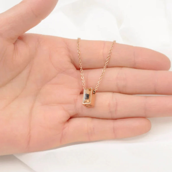 See You Cube Memorial Necklace Cremation Jewelry-Jewelry-Anavia-Afterlife Essentials