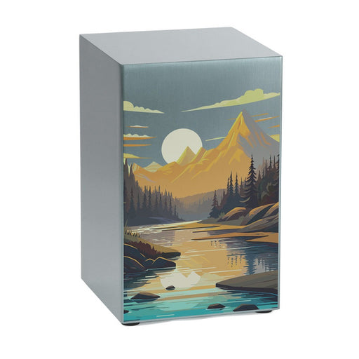 Life Canvas Mountain Landscape Pewter, Full Size Cremation Urn-Cremation Urns-Terrybear-Afterlife Essentials