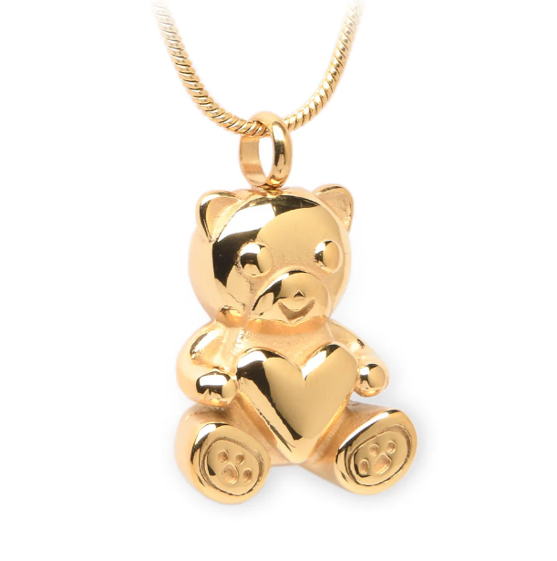 Teddy Bear – Pendant with Chain-Jewelry-Bogati-Gold-Afterlife Essentials