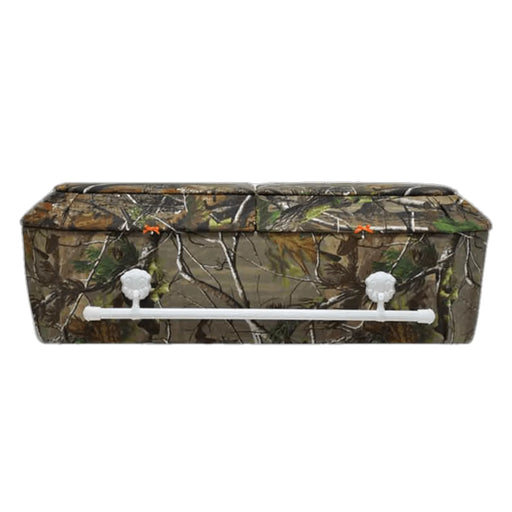 Camouflage Cloth-Covered Wood Pet Casket - Green Camo-Pet Caskets-Titan Caskets-Afterlife Essentials