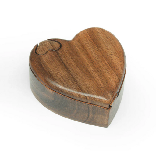 KEEPSAKE-Mango Wood Heart With Puzzle Closure-Cremation Urns-Bogati-Afterlife Essentials