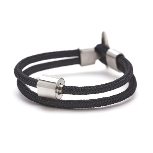 Black Corded Bracelet, Large Cremation Jewelry-Jewelry-Urns of Distinction-Afterlife Essentials