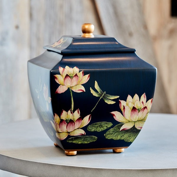 Waterlily Dragonflies, Large/Adult Cremation Urn-Cremation Urns-Urns of Distinction-Afterlife Essentials