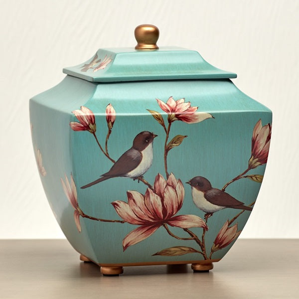 Magnolia Lovebirds, Large/Adult Cremation Urn-Cremation Urns-Urns of Distinction-Afterlife Essentials